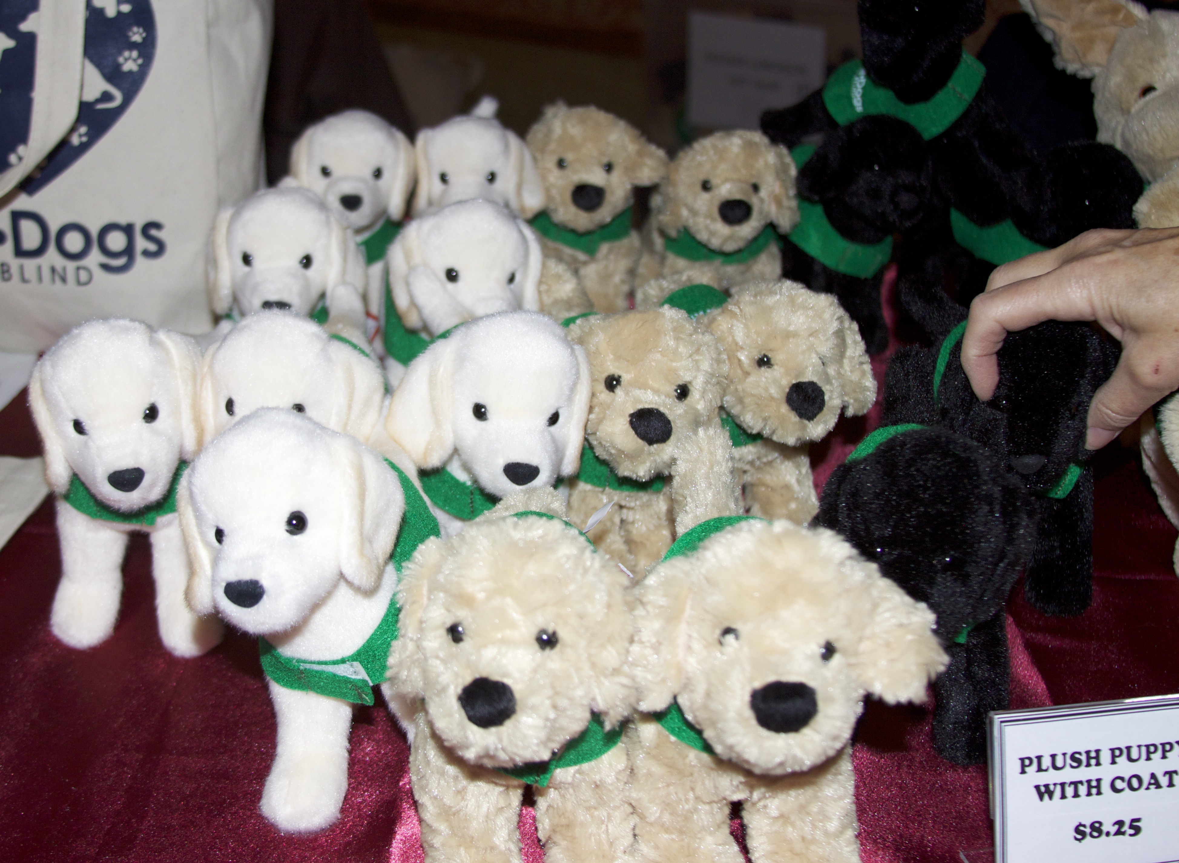 Stuffed Plush Guide Dog Puppies With Coats