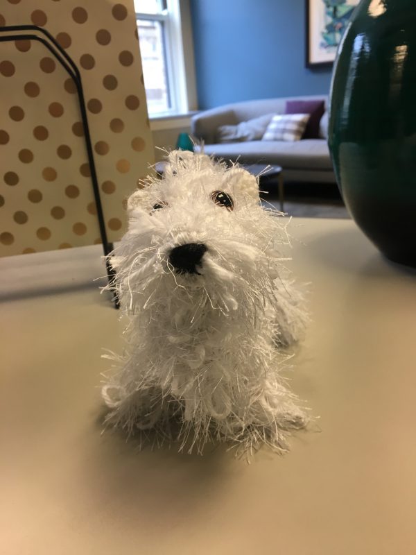 Knitted West Highland White Terrier Doll