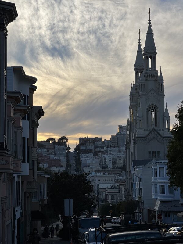 Saints Peter And Paul Church In San Francisco Against A Pretty Sky