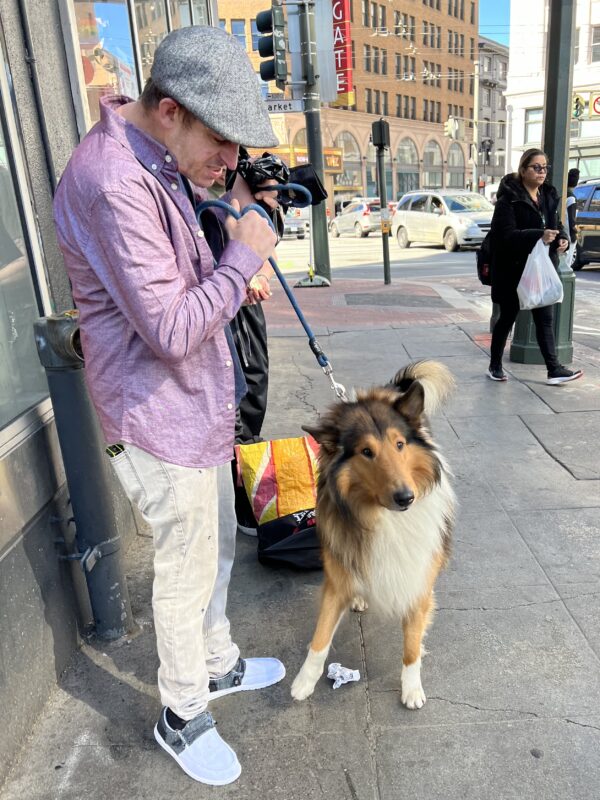 Man With His Collie