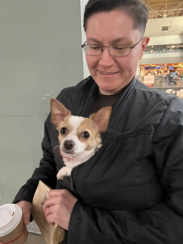 Man With Chihuahua In His Coat