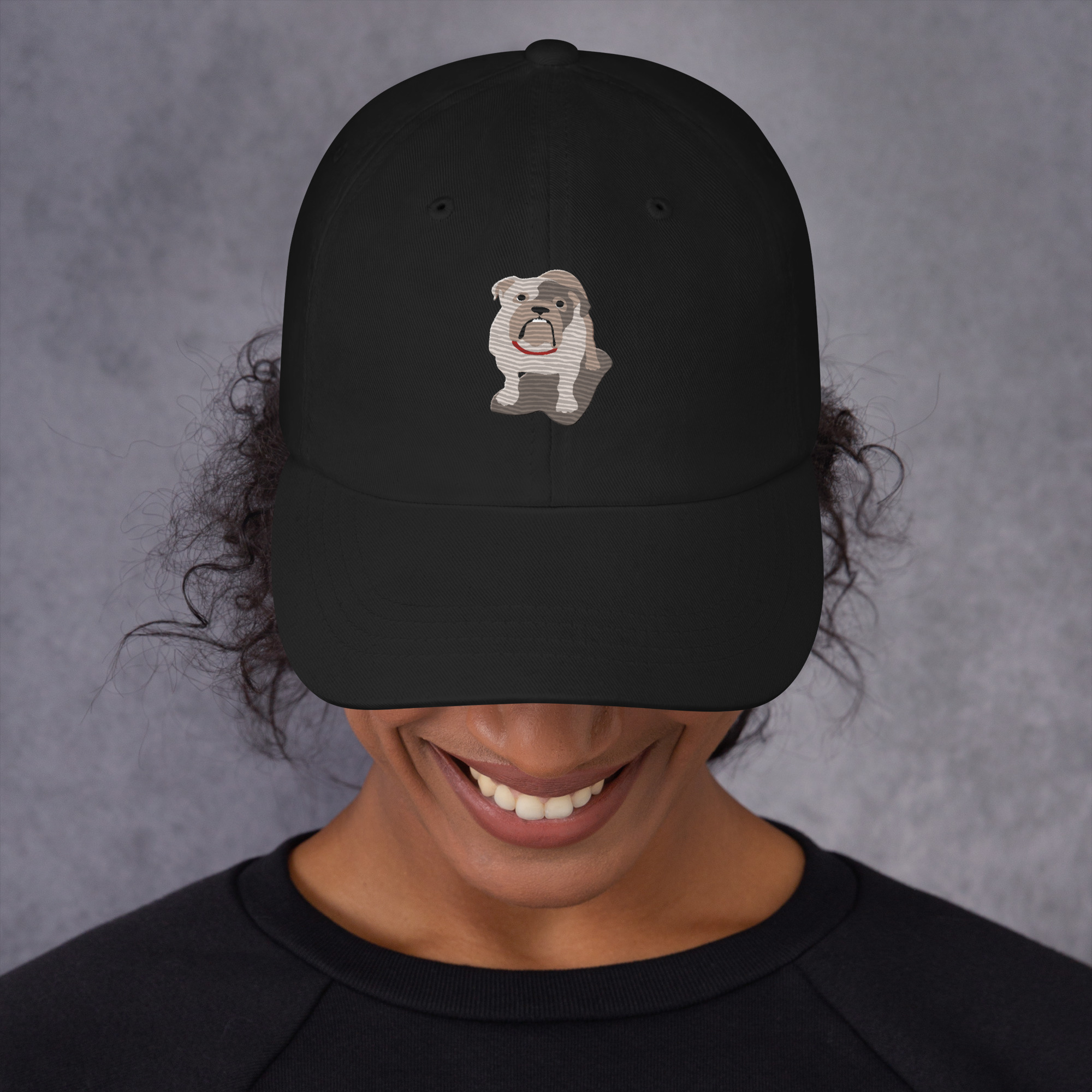 Sad Bulldog Puppy Cap - Image 2