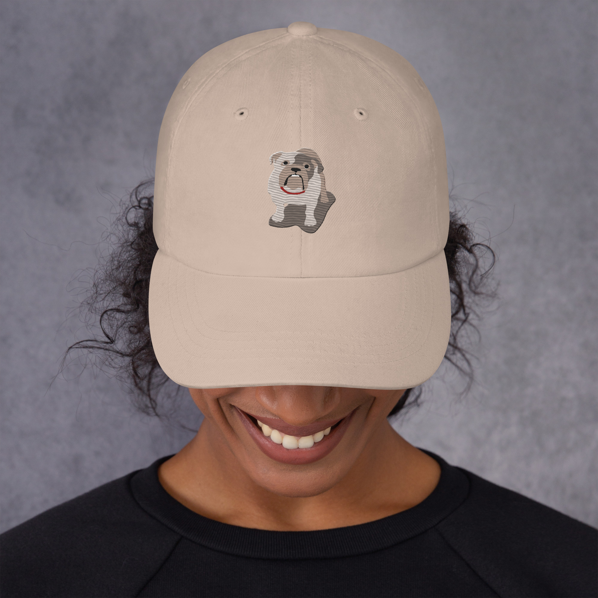 Sad Bulldog Puppy Cap - Image 4