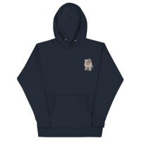 Sad Bulldog Puppy Embroidered Pullover Hoodie